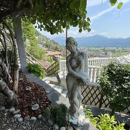 Patrizia With A Fantastic View Of Maggiore And The Pool Villa Gordola