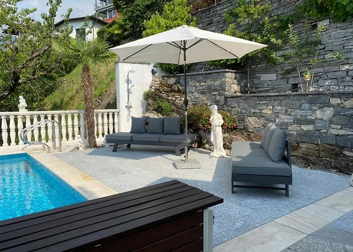 Patrizia With A Fantastic View Of Maggiore And The Pool